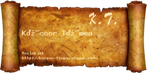 Kácsor Tímea névjegykártya